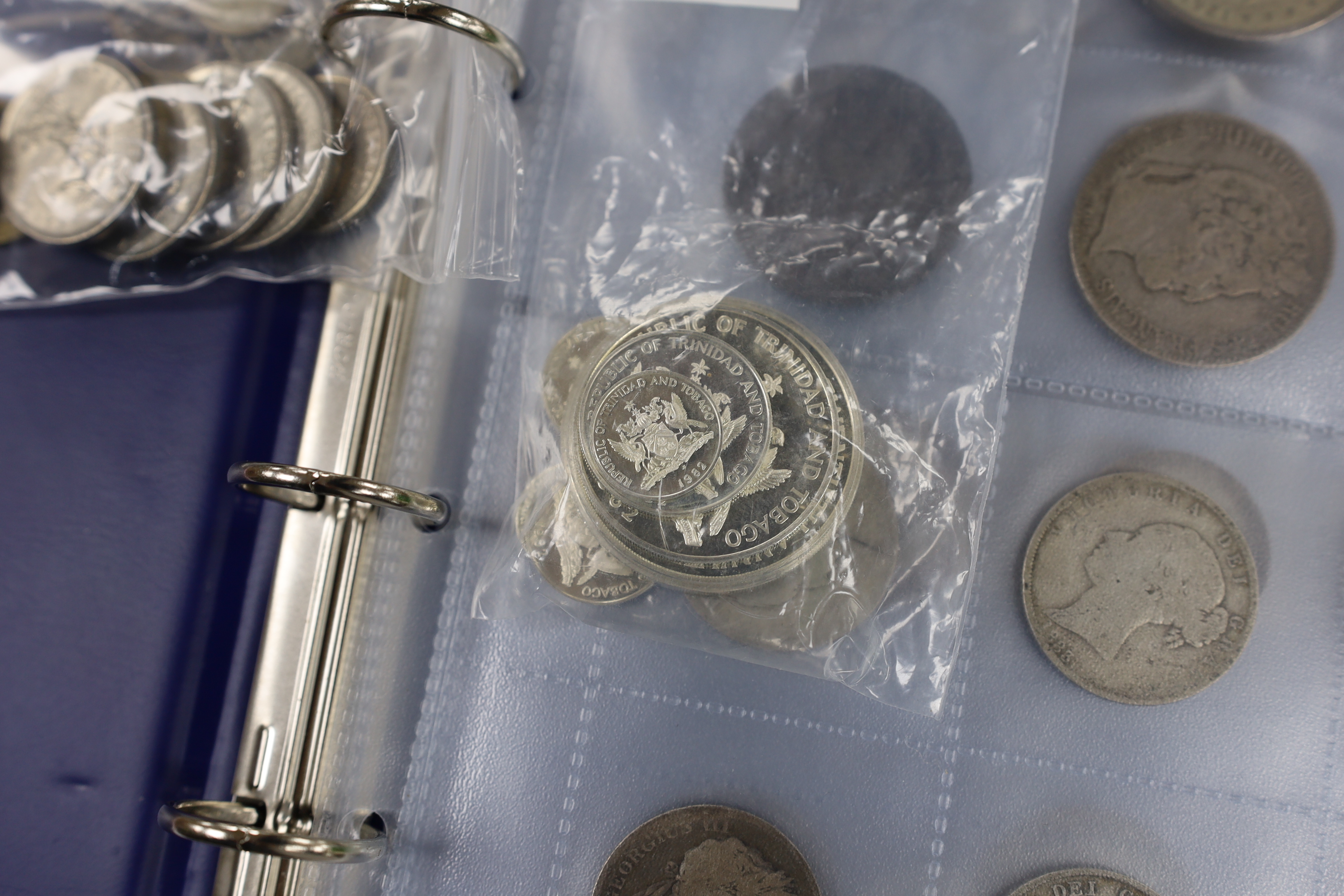 British and World coins, George III to George VI collection in one folder